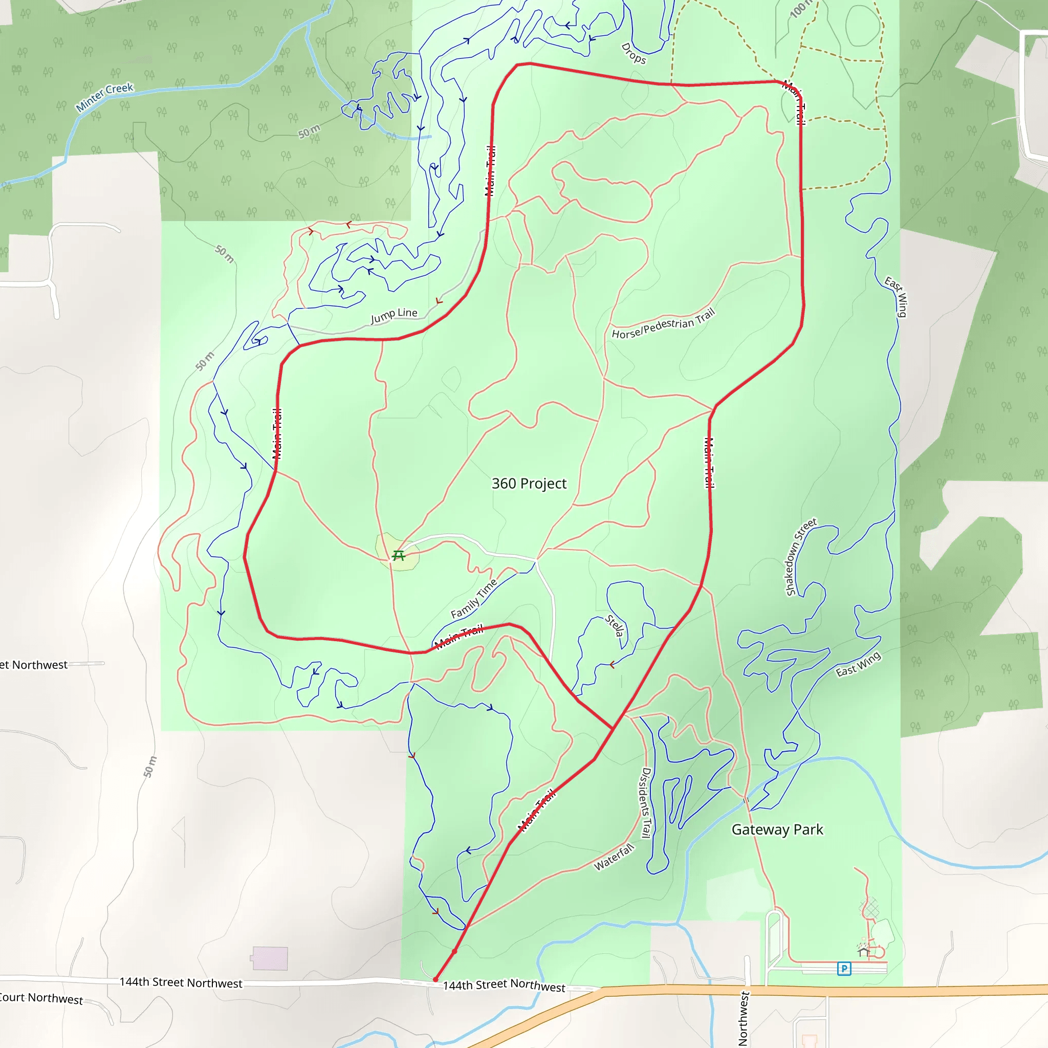 Main Trail mobile static map