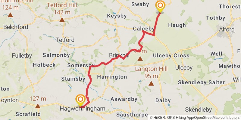 20 Miles Loop in Lincolnshire stage 2 Map