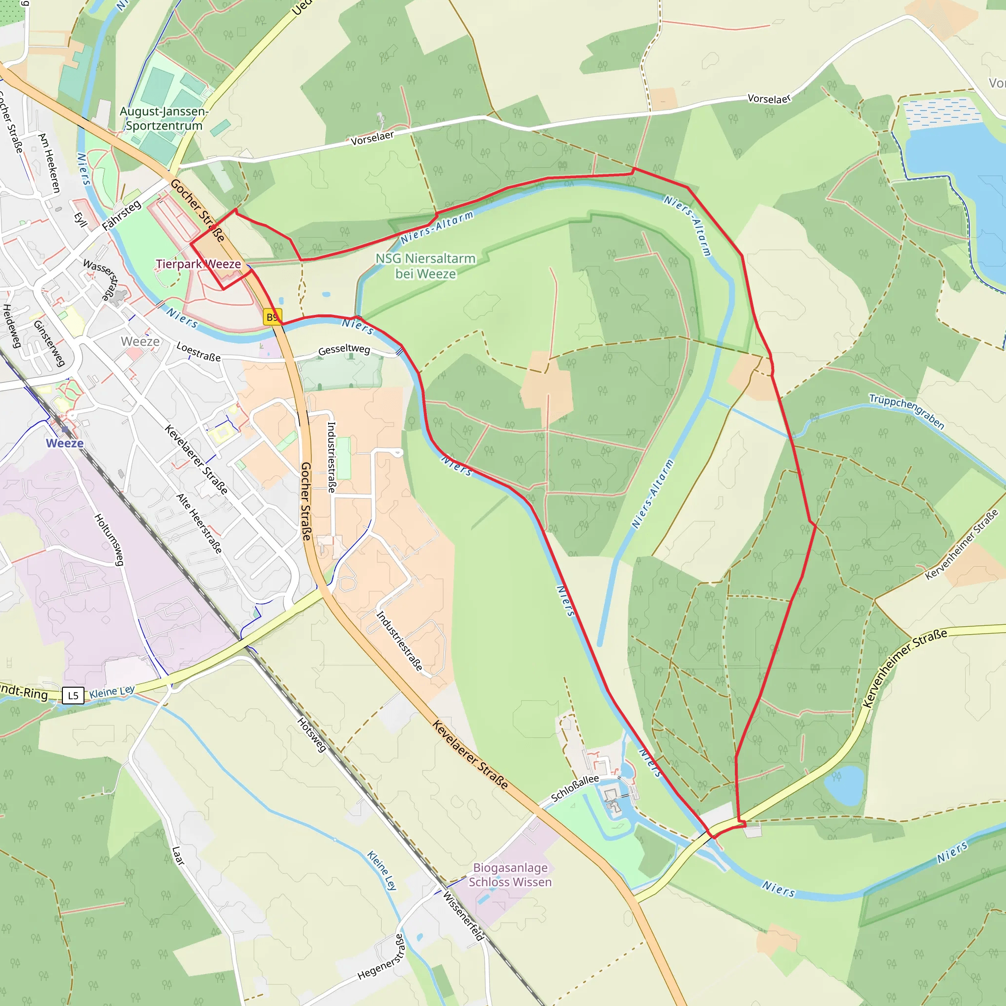 Haus Hertefeld and Gesselthof Loop via Naturerlebnispfad Kleine Runde mobile static map