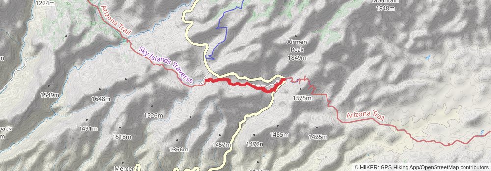 Arizona Trail stage 16 Map