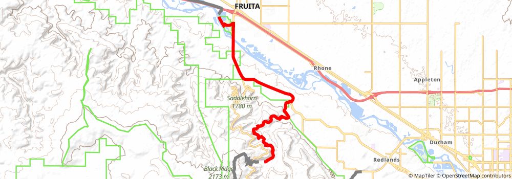 American Discovery Trail South Route stage 277 Map