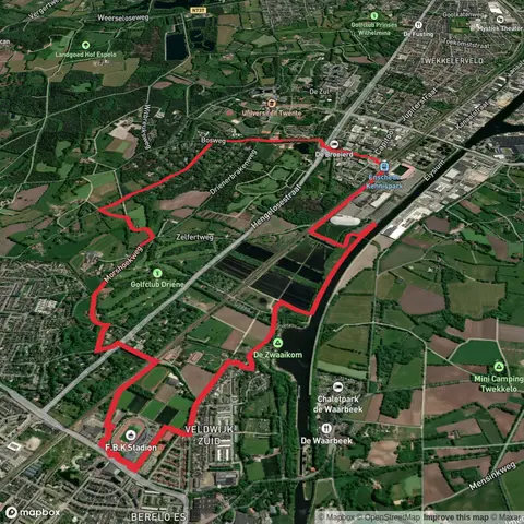 Rondje Hengelo and Rondje Enschede Loop via Retentiegebied Kristalbad