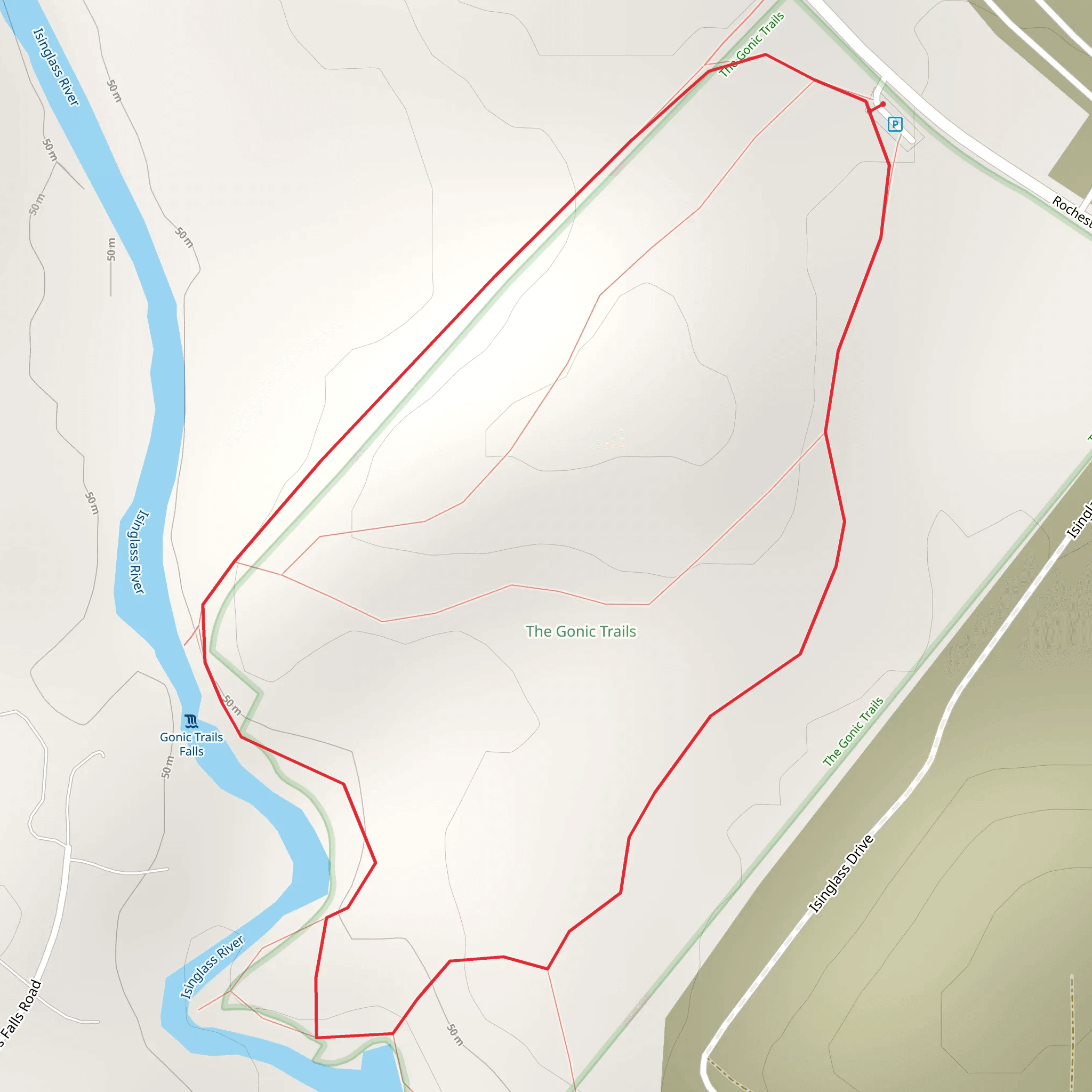 Isinglass River fron Rochester Neck Road mobile static map