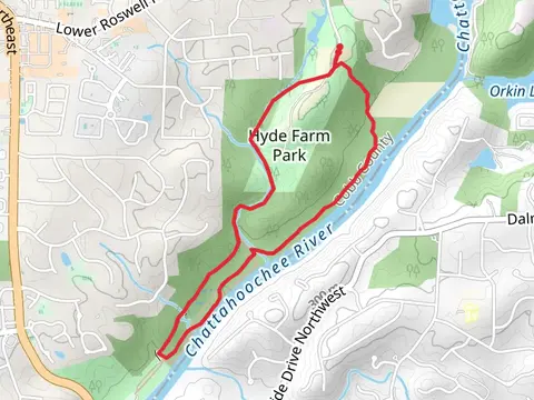 Chattahoochee River Shore Loop from Hyde Road Northeast