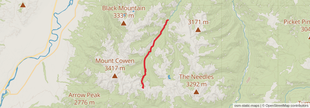 American Perimeter Trail - Rocky Mountains Primary stage 70 Map