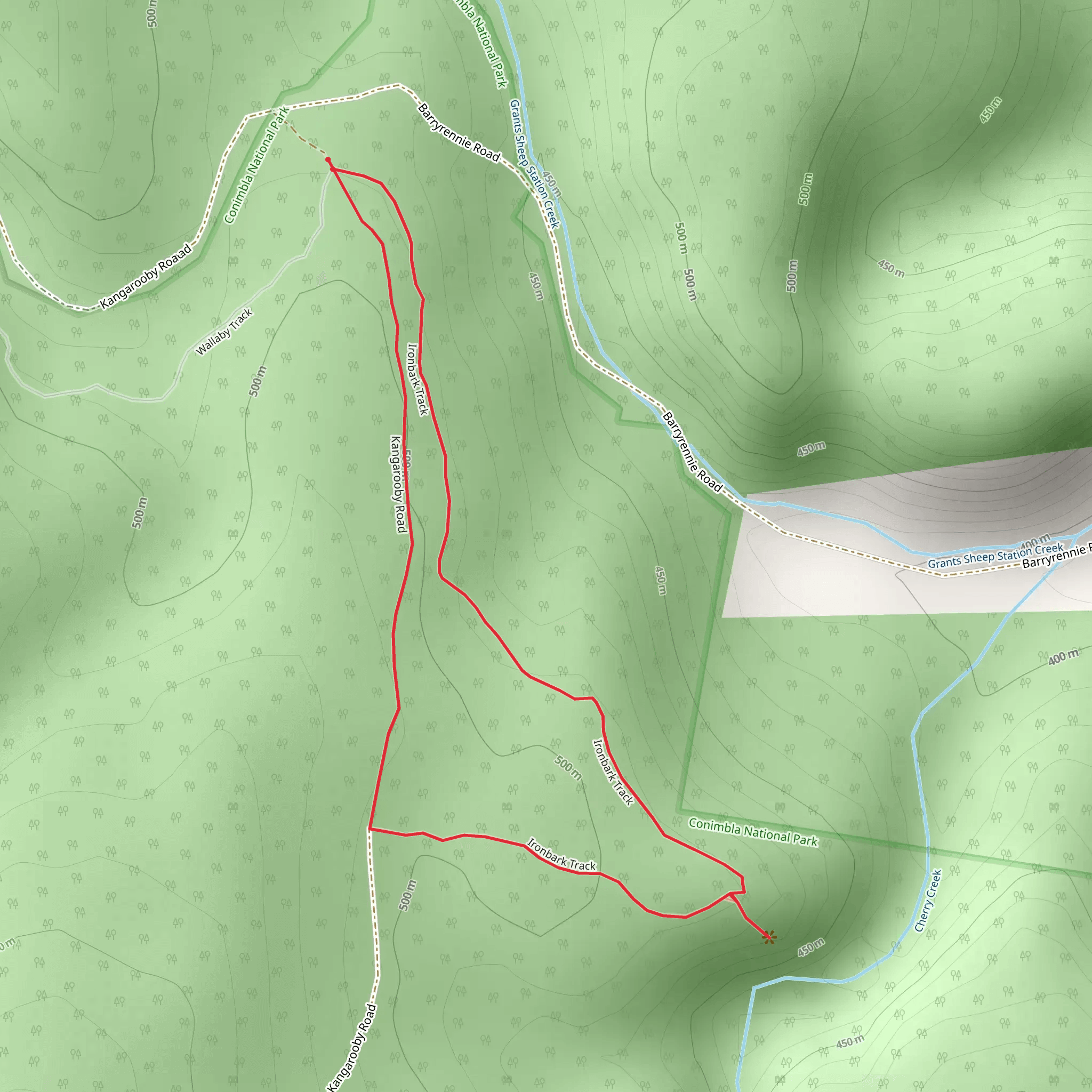 Ironbark Track mobile static map
