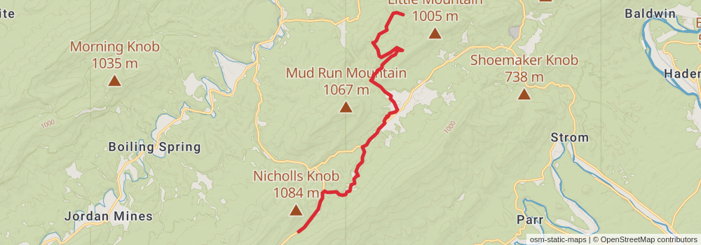 American Perimeter Trail - Southern Appalachian Primary stage 25 Map