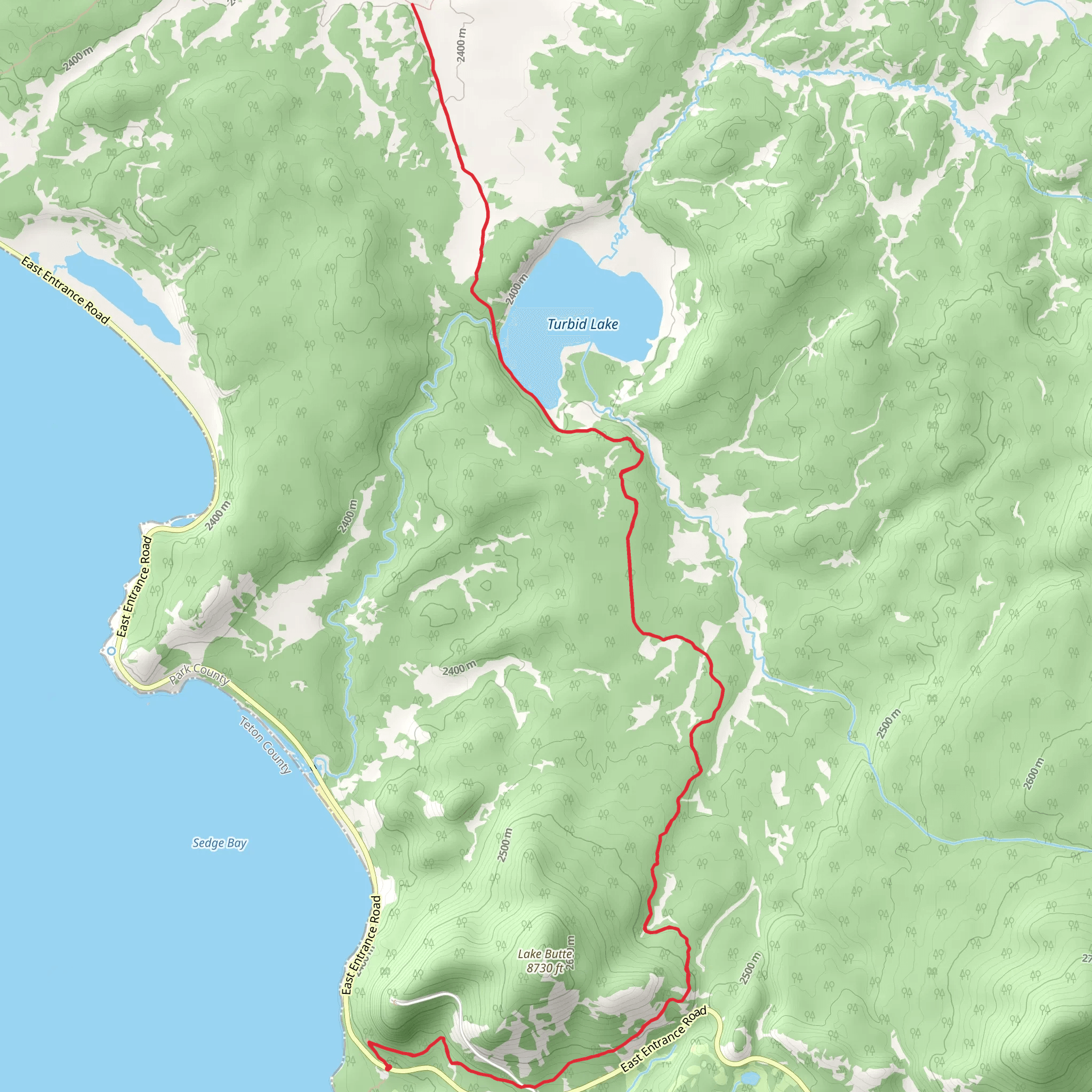 Turbid Lake Trail mobile static map