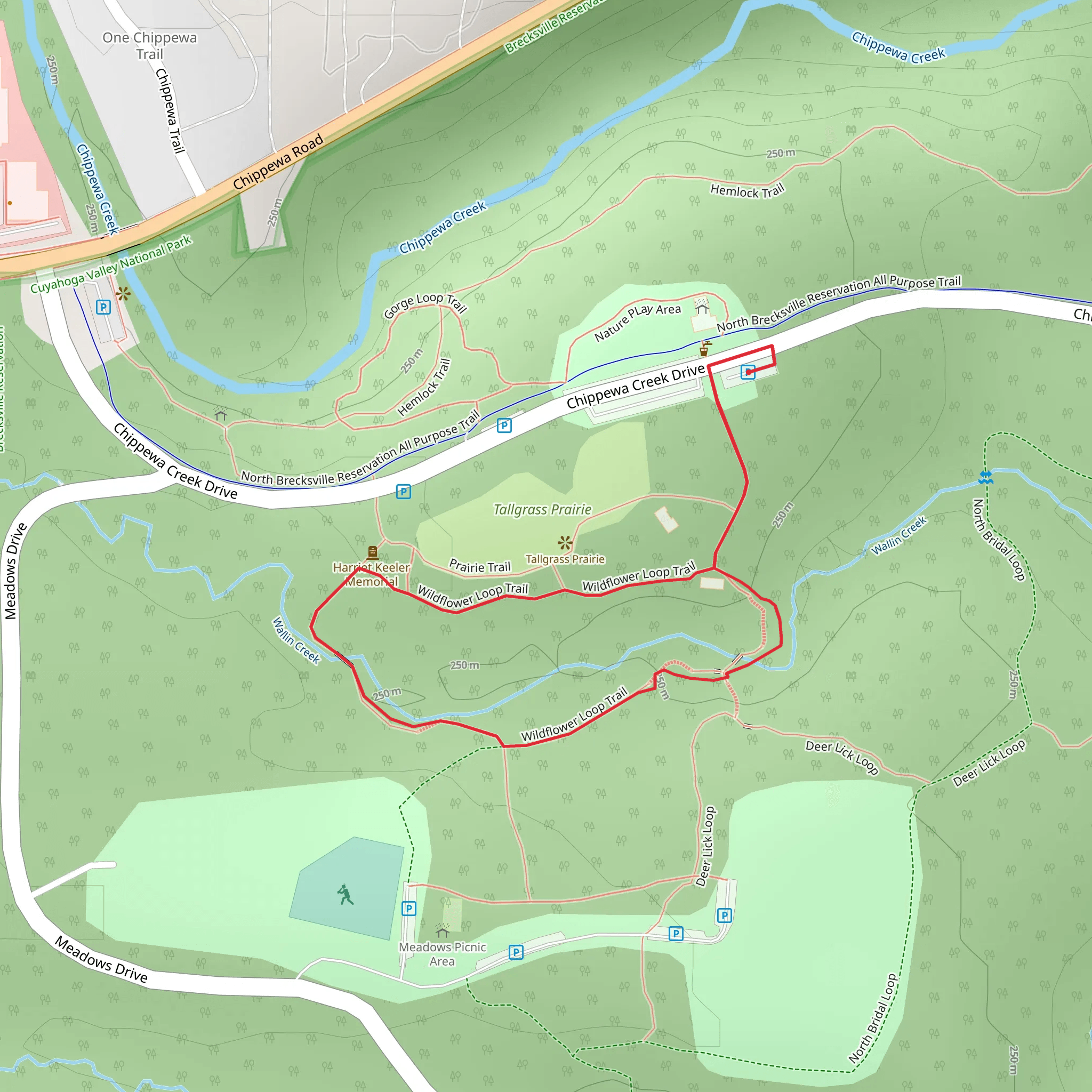 Deer Lick Cave and Hemlock Loop Trail mobile static map