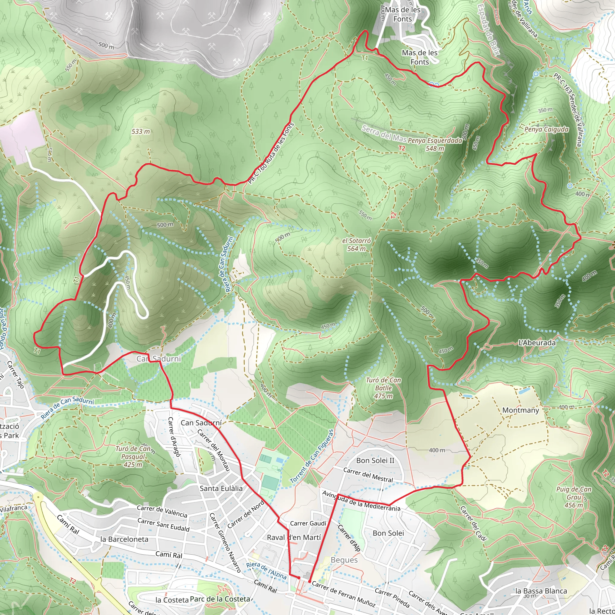 Route of the Sources PR C 160 mobile static map