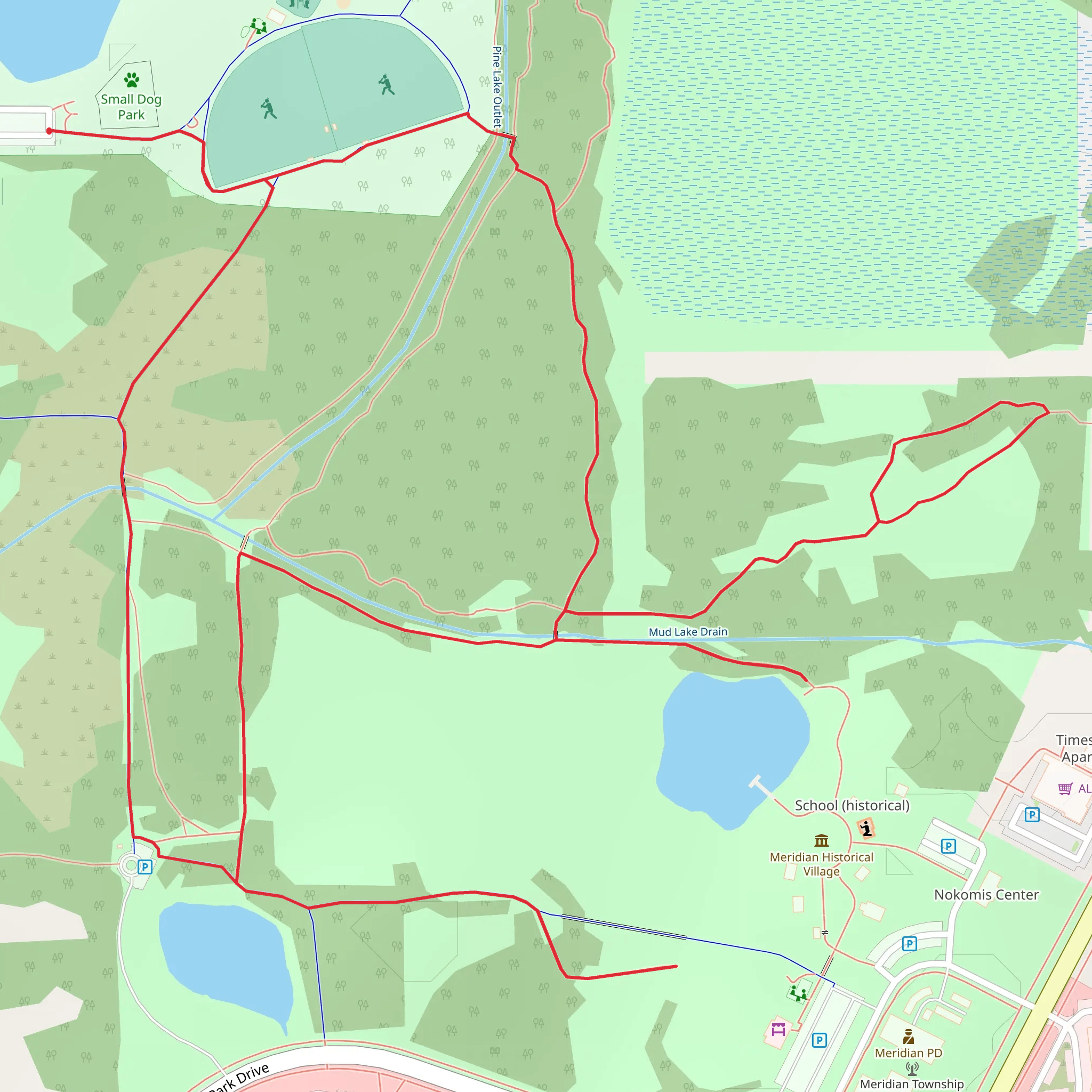 Nancy Moore Park Loop mobile static map
