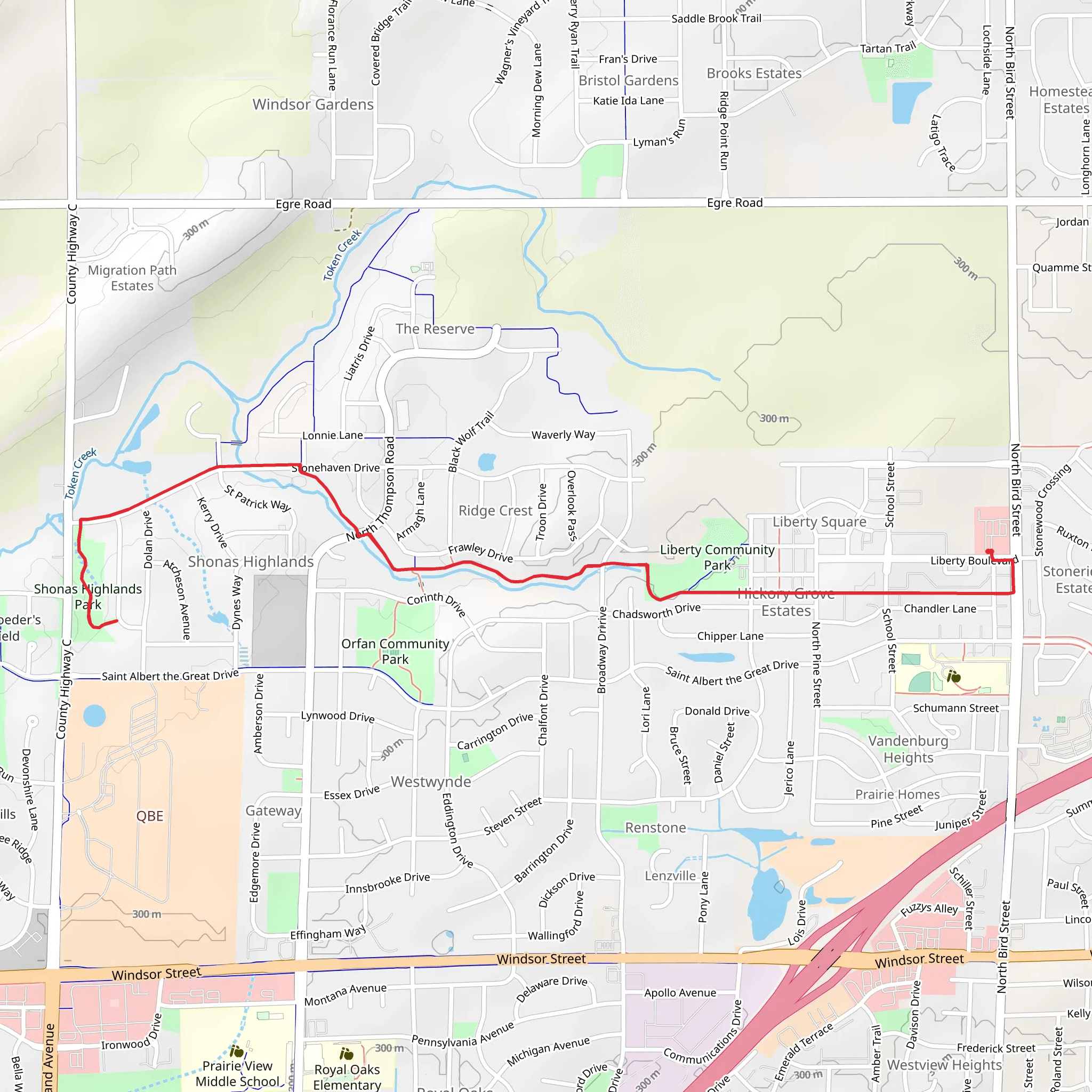 Liberty Community Park Walk mobile static map