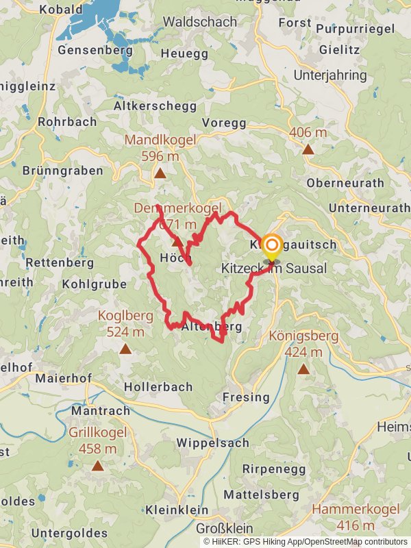 Kitzeck-Demmerkogel Round K4 mobile static map