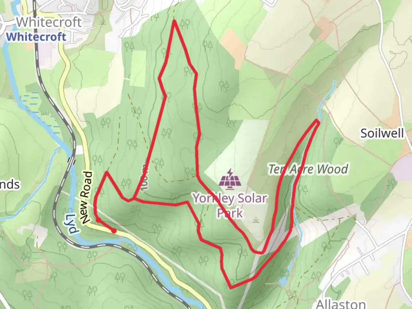 An image depicting the trail Kidnalls and Air Shaft Loop and its surrounding area.