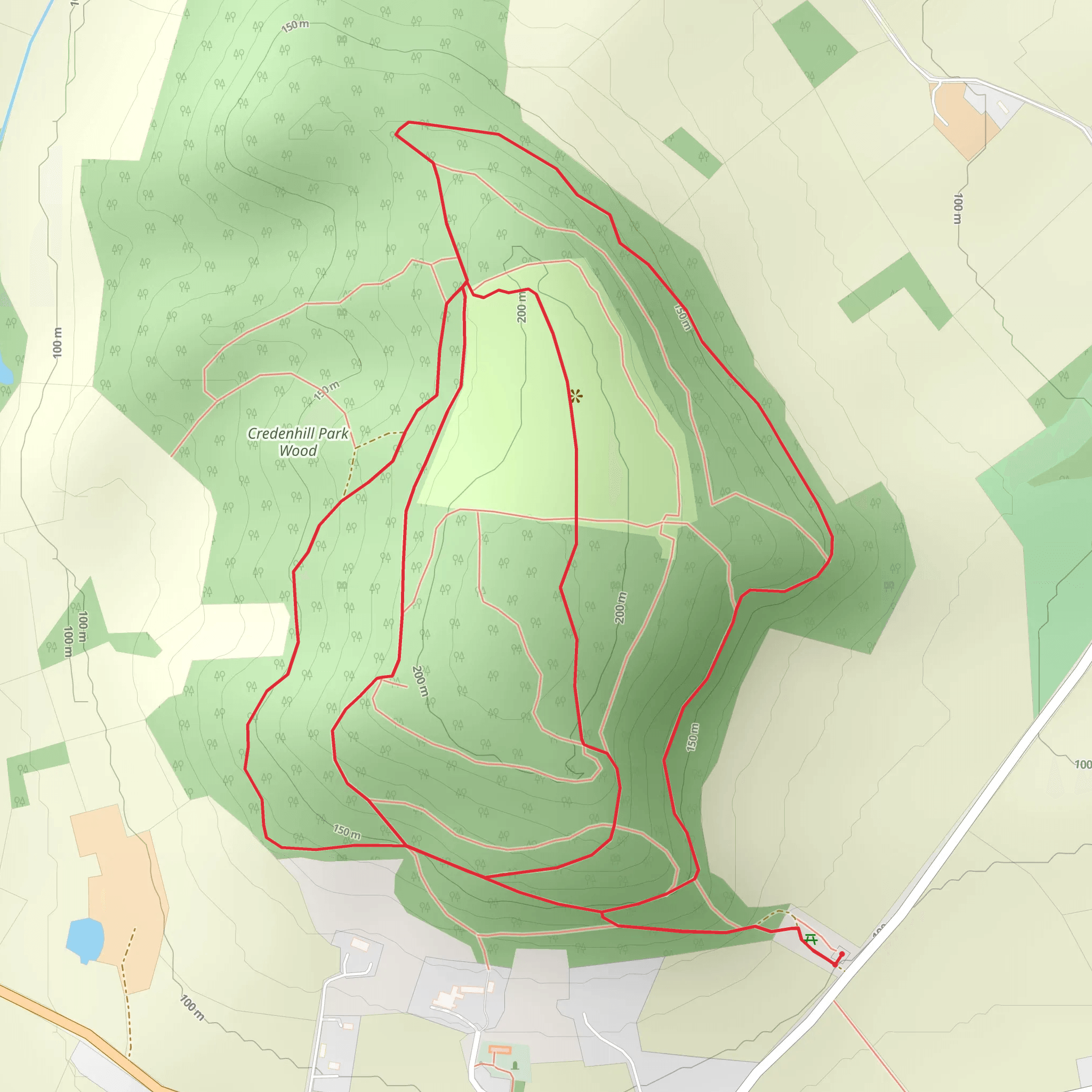 Credenhill Camp and Credenhill Park Wood Loop mobile static map