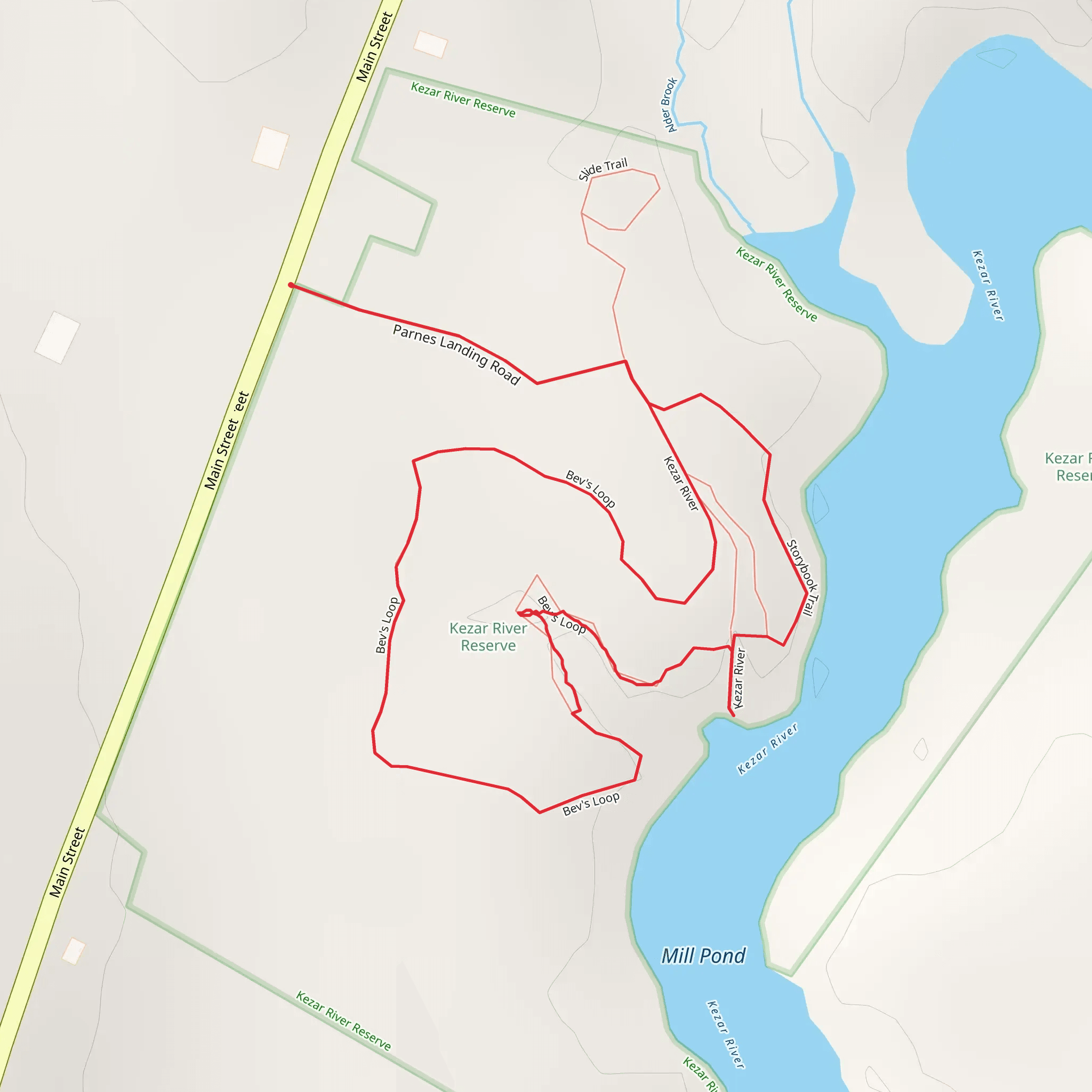 Kezar River View Loop mobile static map