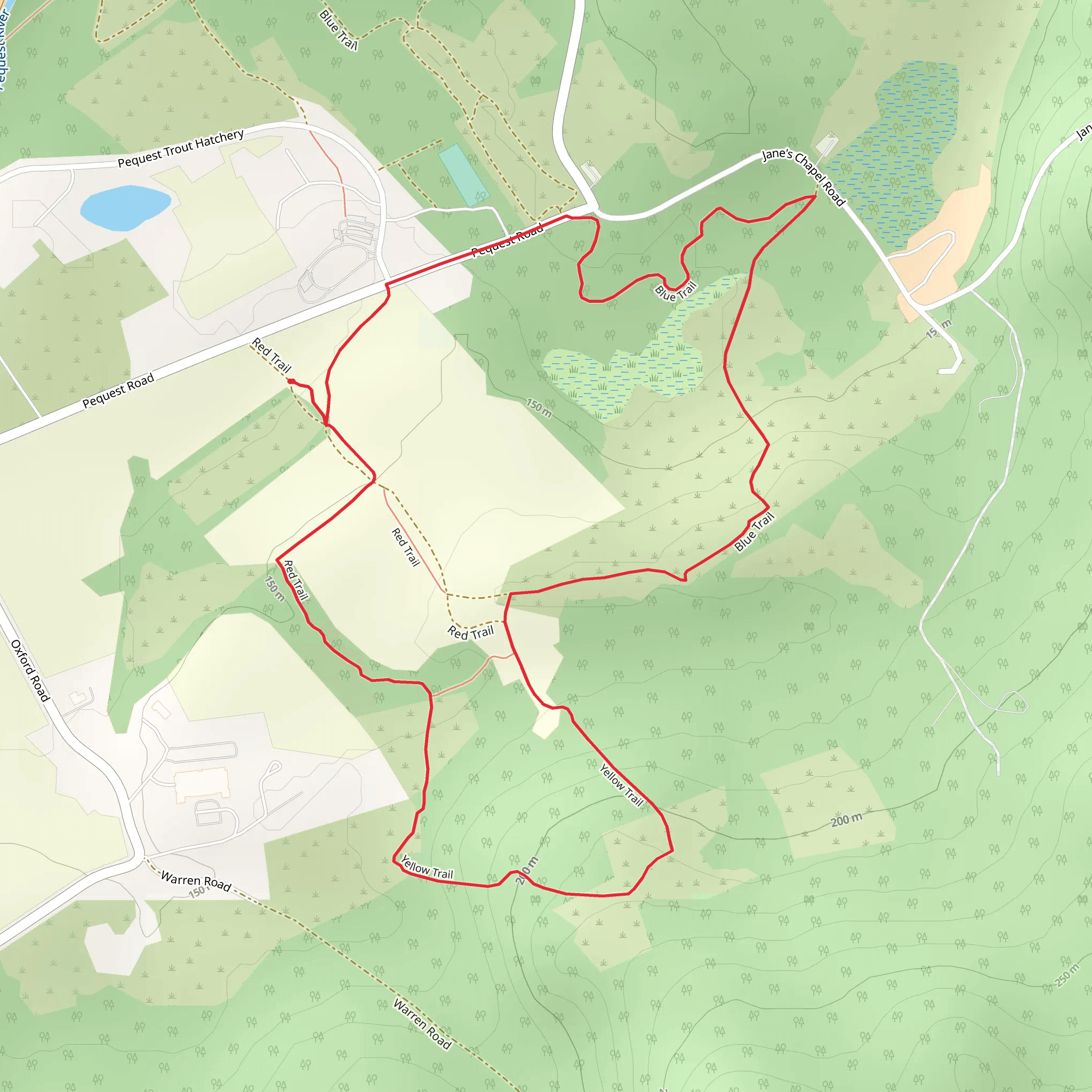Blue Trail Loop from Pequest Road mobile static map