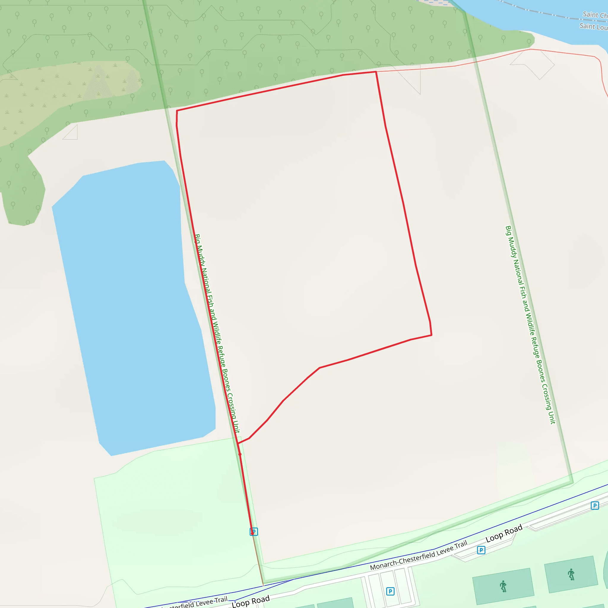 Boone's Crossing Loop Trail mobile static map