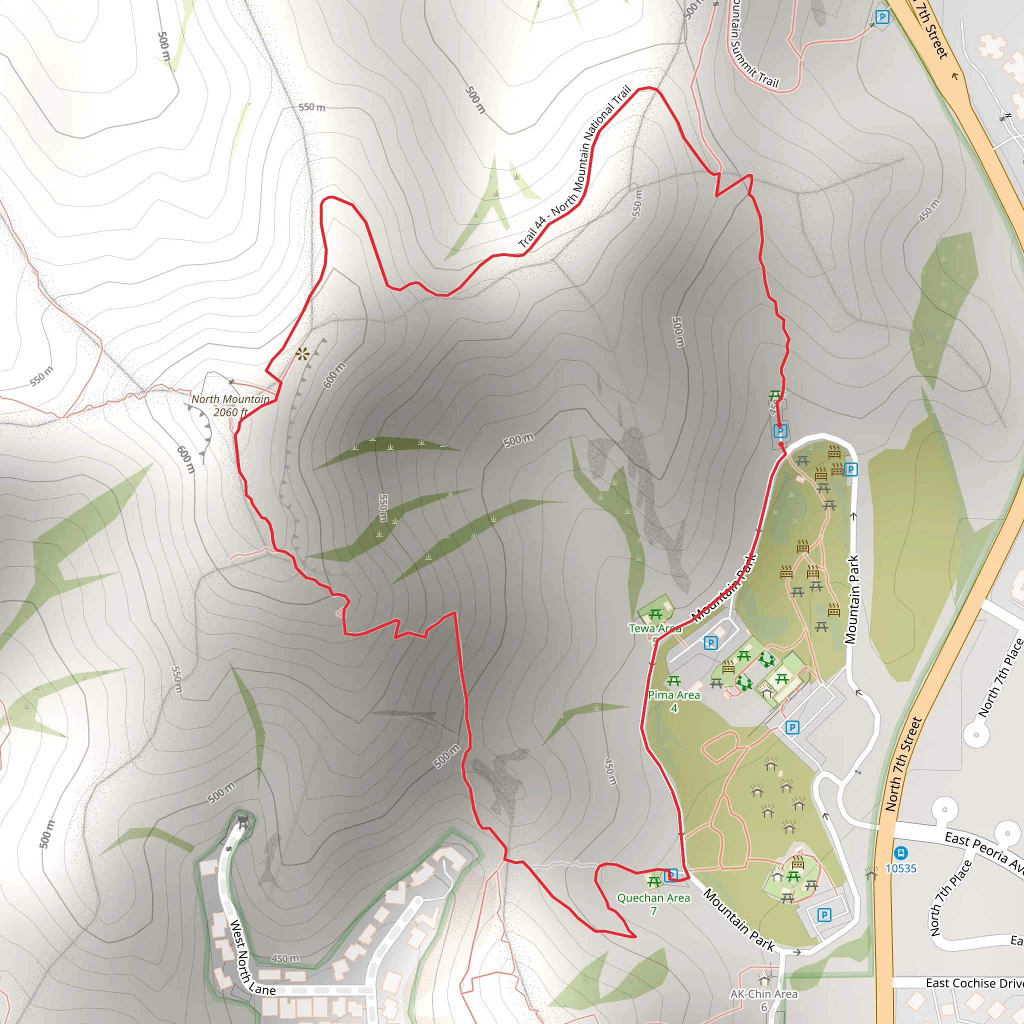 North Mountain via North Mountain National Trail mobile static map