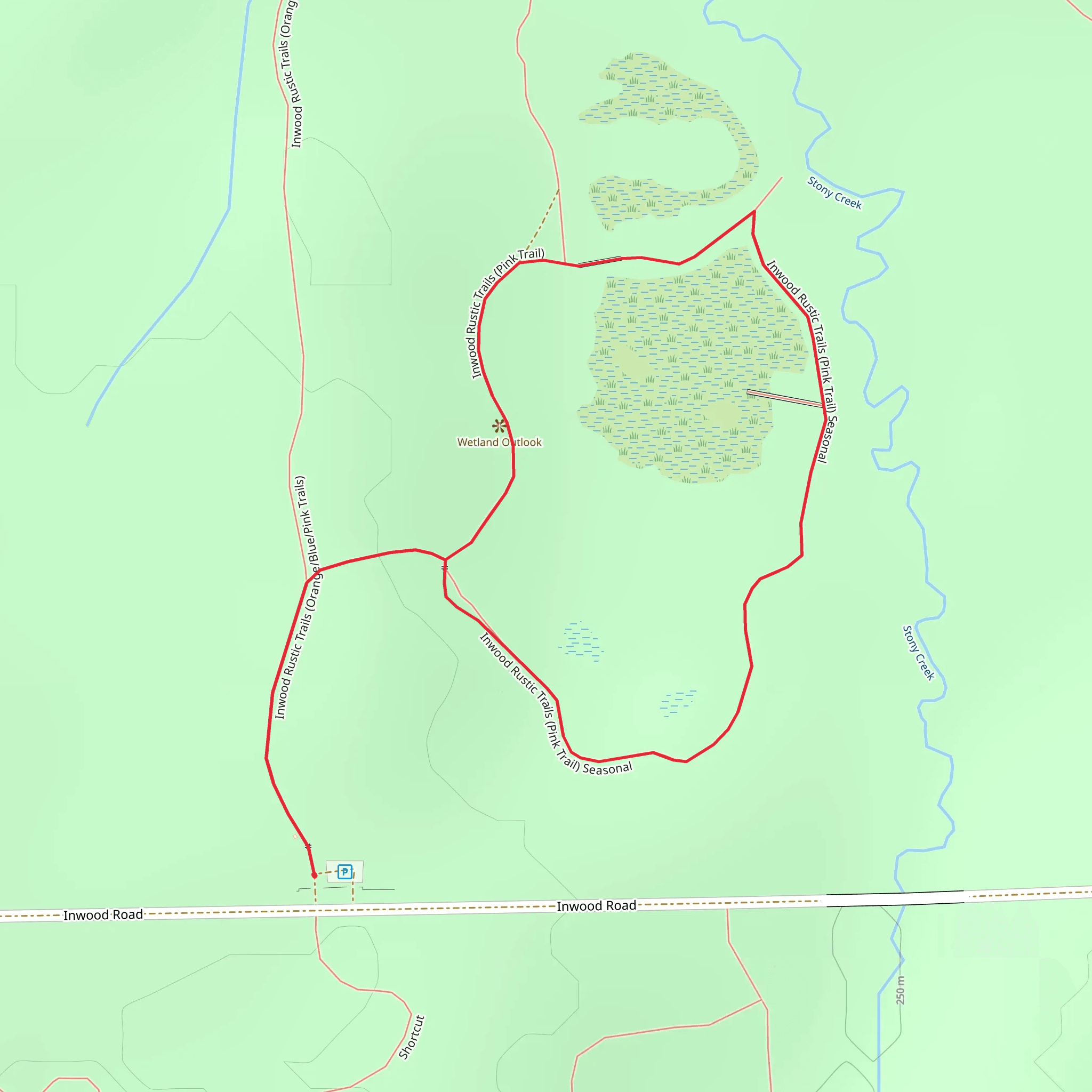 Inwood Rustic Loop Trail mobile static map