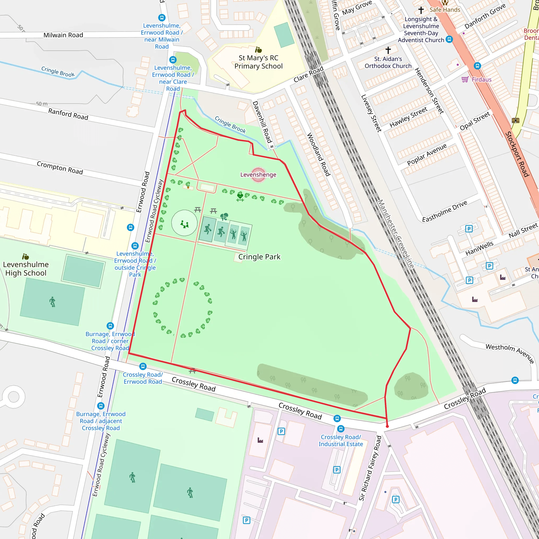 Cringle Park Loop mobile static map