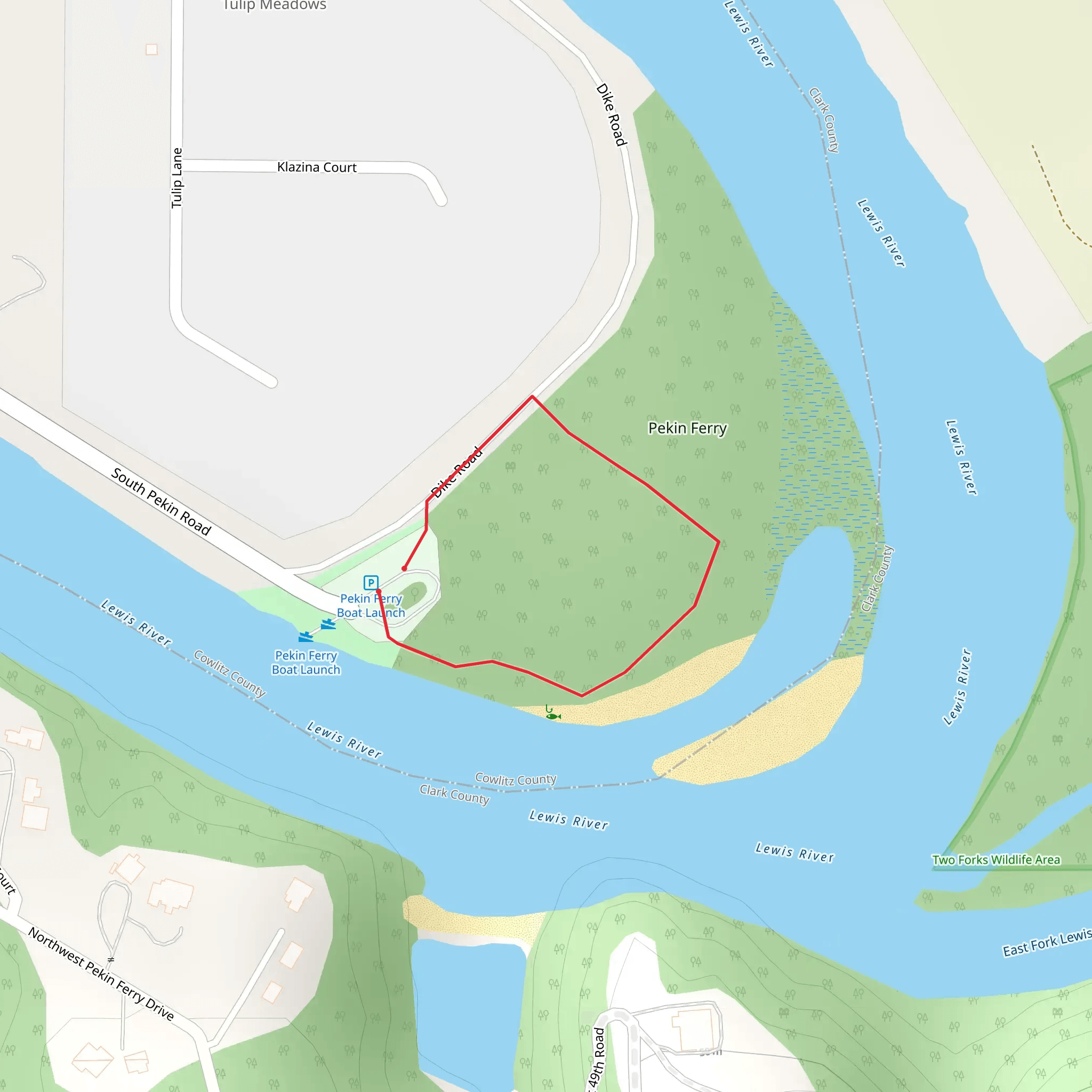 Pekin Ferry Loop mobile static map