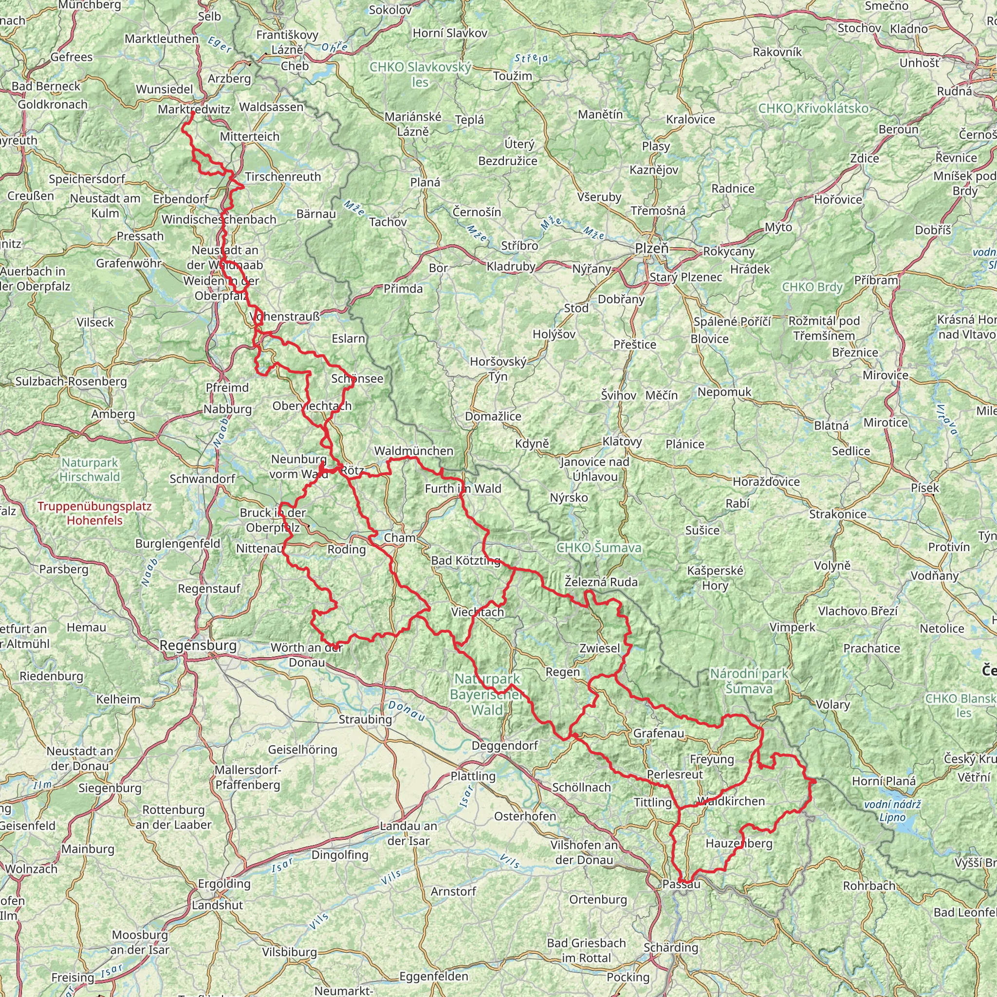 Goldsteig mobile static map