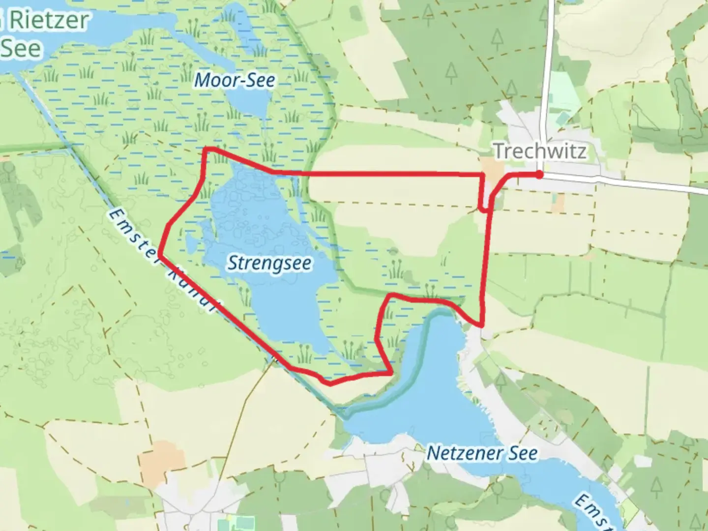 An image depicting the trail Strengsee Loop and its surrounding area.