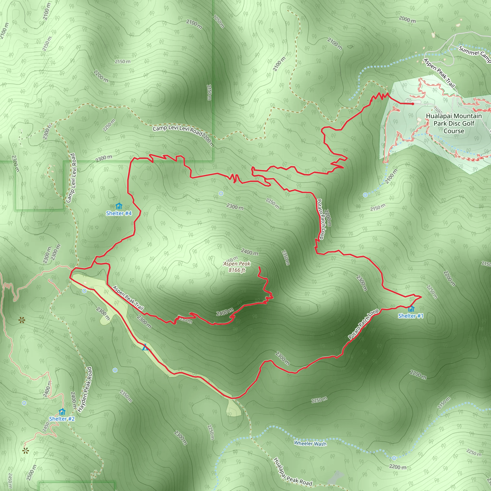 Aspen Peak - Potato Patch Loop mobile static map