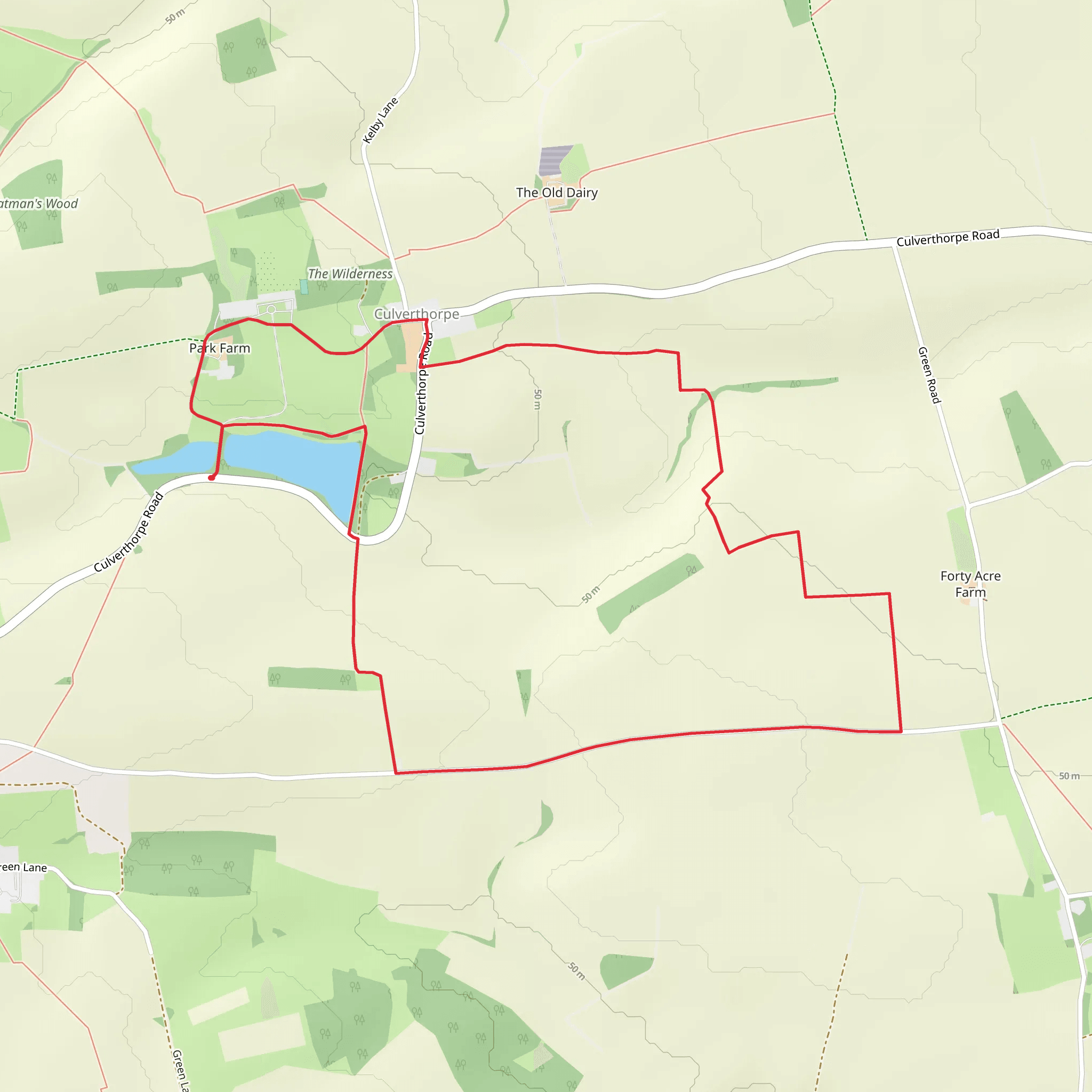 Culverthorpe Walk mobile static map