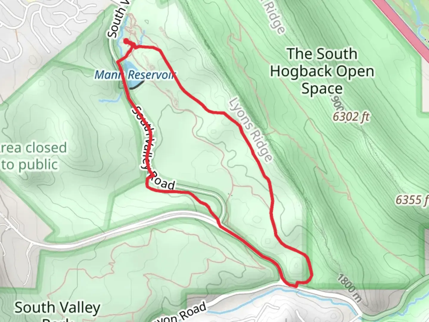 An image depicting the trail Mann Reservoir - Valley View - Coyote Song Loop Trail and its surrounding area.