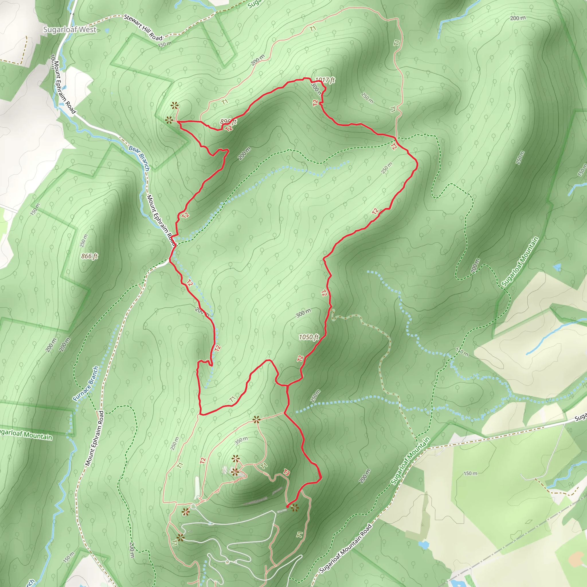 Northern Peaks Blue Loop Trail mobile static map