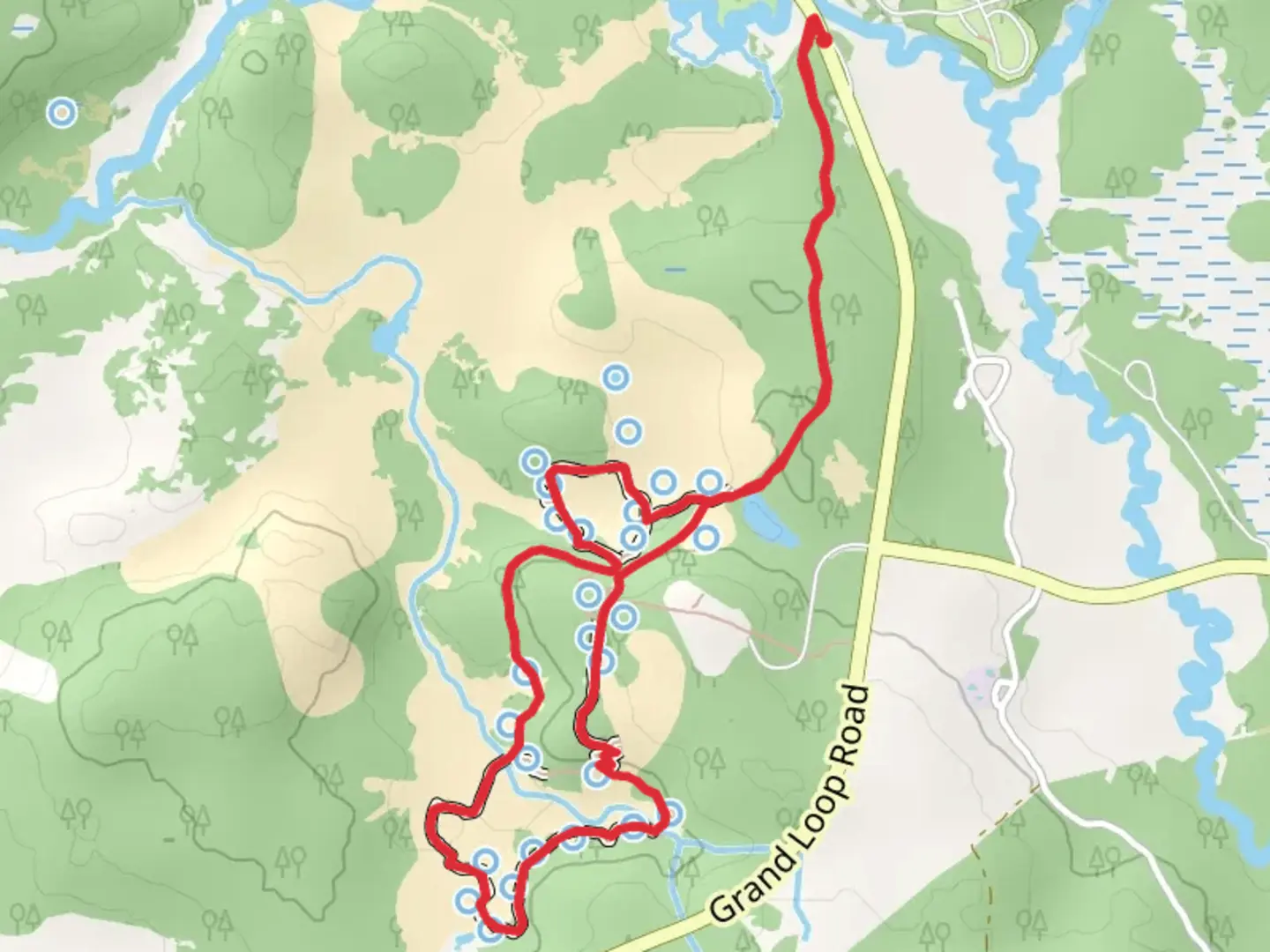 An image depicting the trail Nuphar Lake - Norris Campground Loop Trail and its surrounding area.