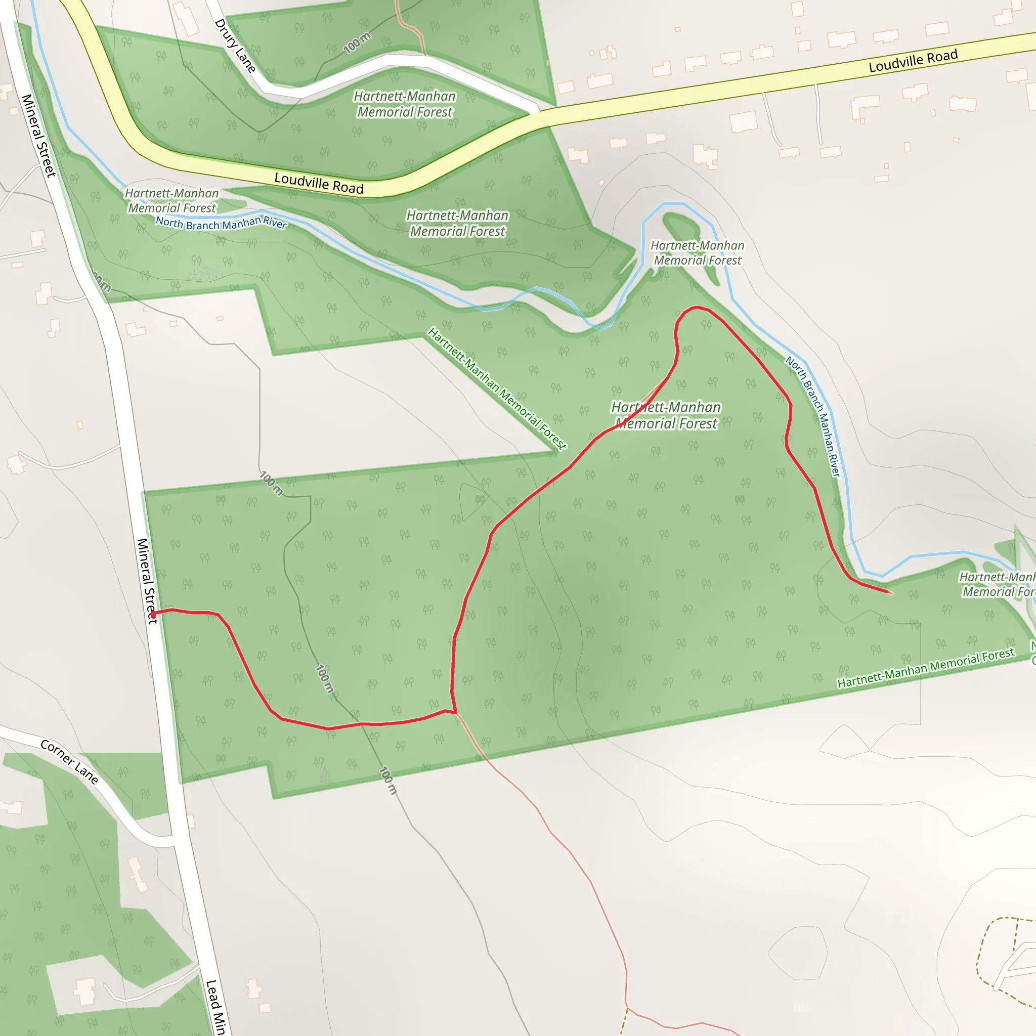 Hartnett-Manhan Memorial Forest mobile static map