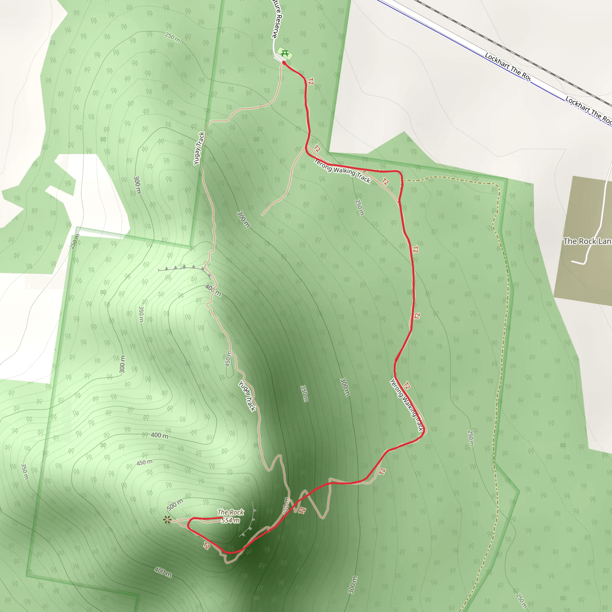 Yerong Walking Track mobile static map