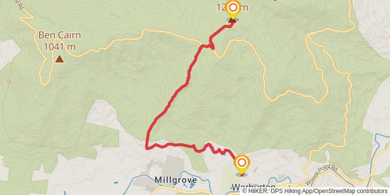 Mt Donna Buang Trail via Walker Creek Spur stage 2 Map