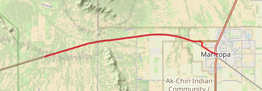 American Perimeter Trail - Southwest Primary stage 18 Map