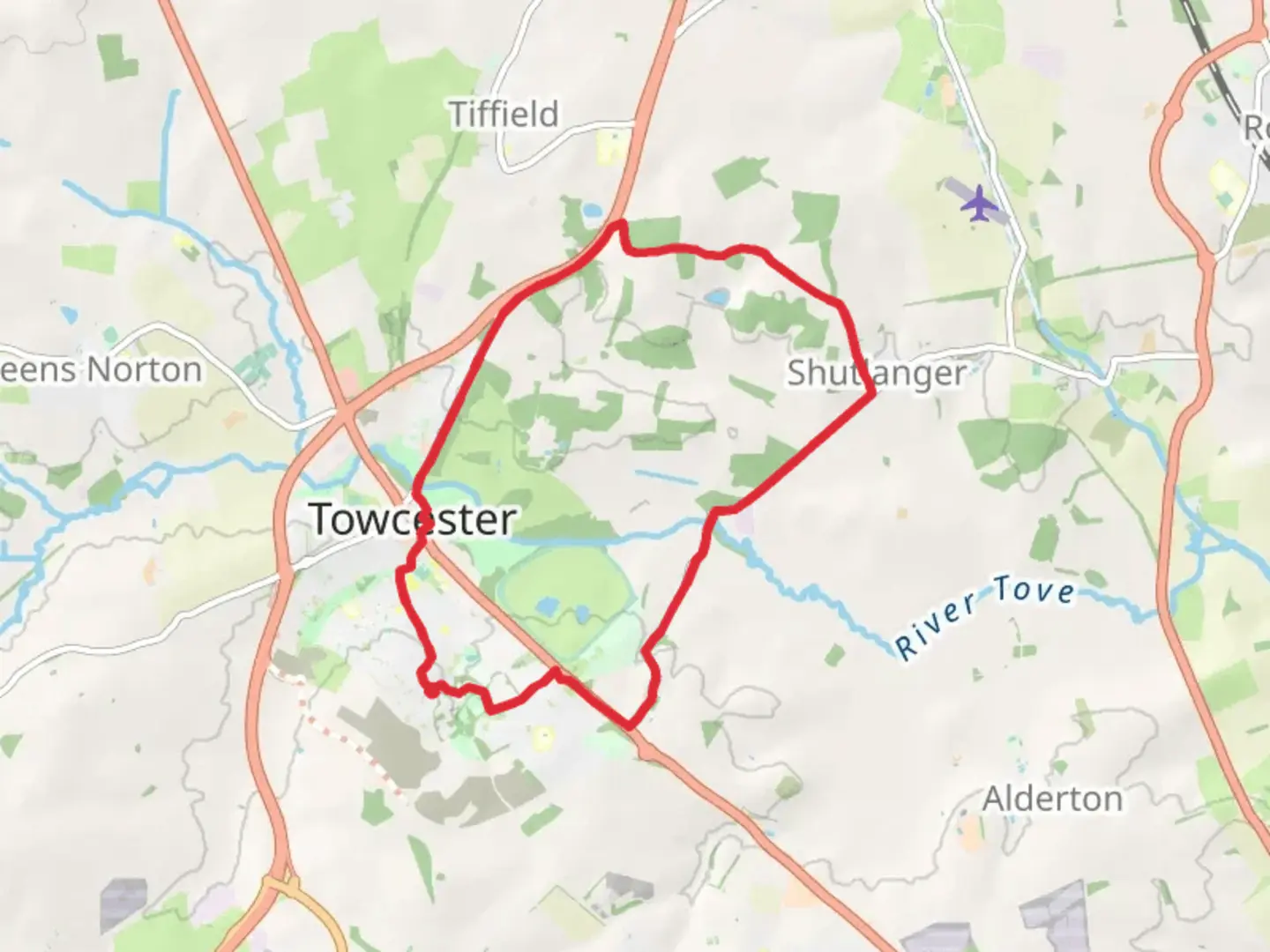 An image depicting the trail Catchgate Plantation and Blagden Loop and its surrounding area.