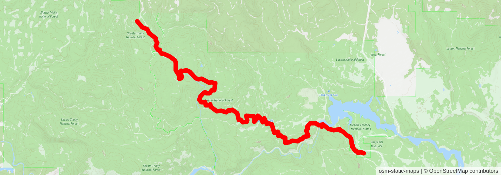 American Perimeter Trail - California Primary stage 27 Map