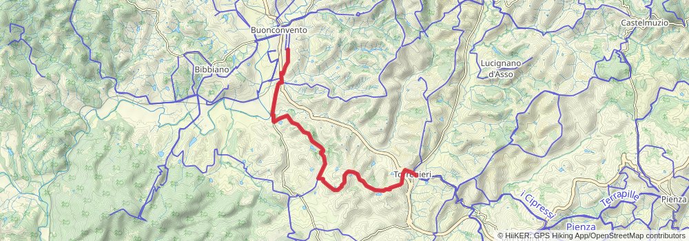 Via Francigena stage 106 Map
