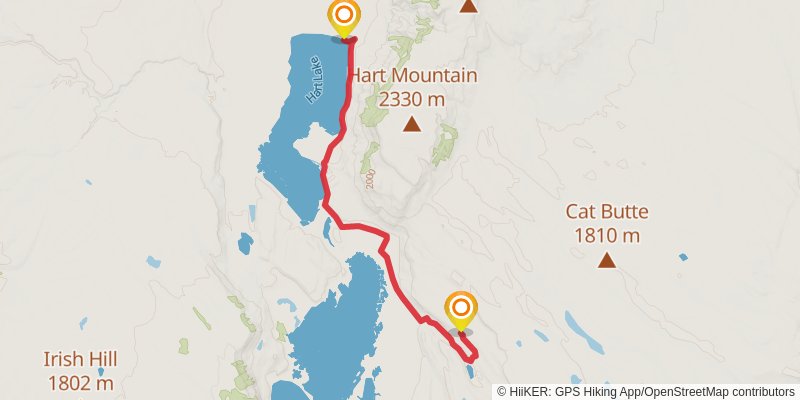 Oregon Desert Trail stage 24 Map