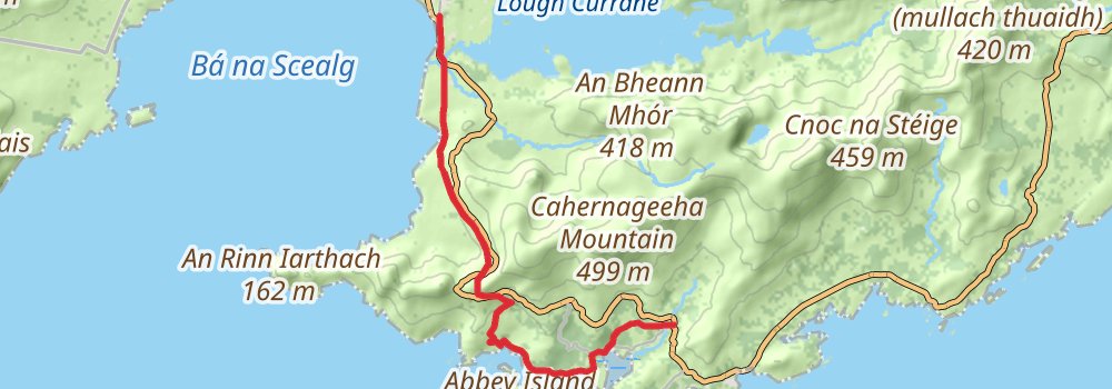 Kerry Way 8-Day Moderate Tour (Hillwalk Tours) stage 7 Map