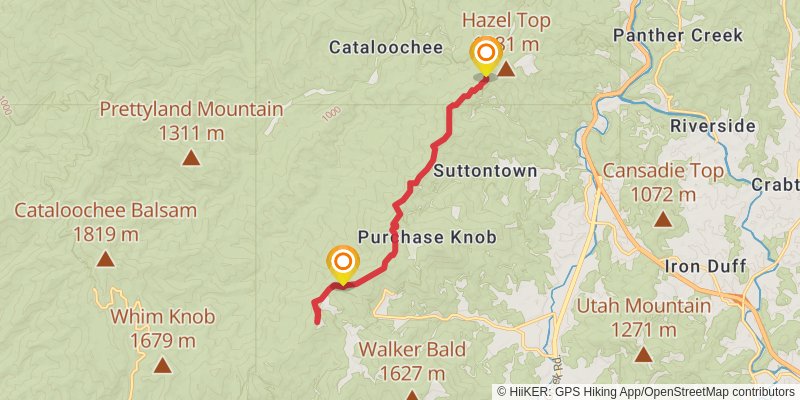 Cataloochee Divide Trail stage 2 Map