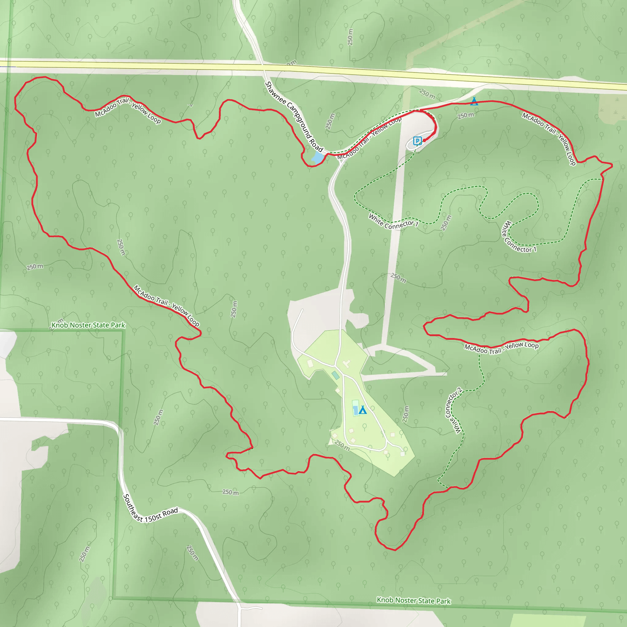 McAdoo Trail - Yellow Loop mobile static map