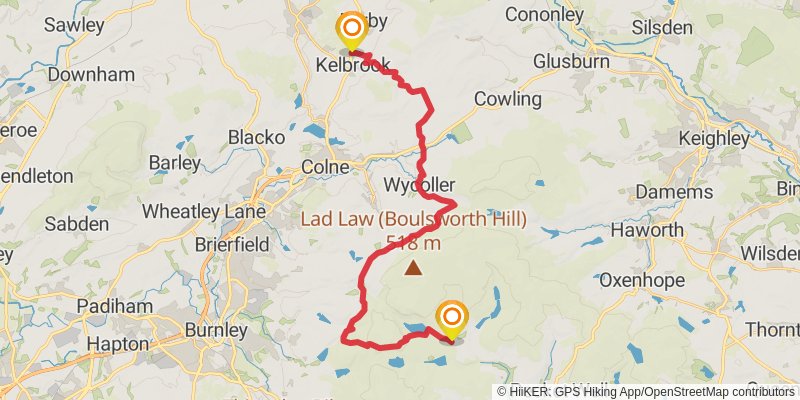 Pennine Bridleway stage 7 Map