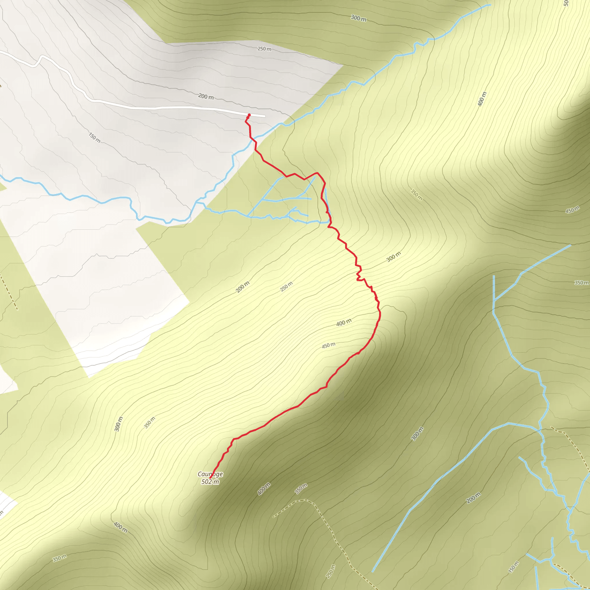 Caunoge Mountain mobile static map