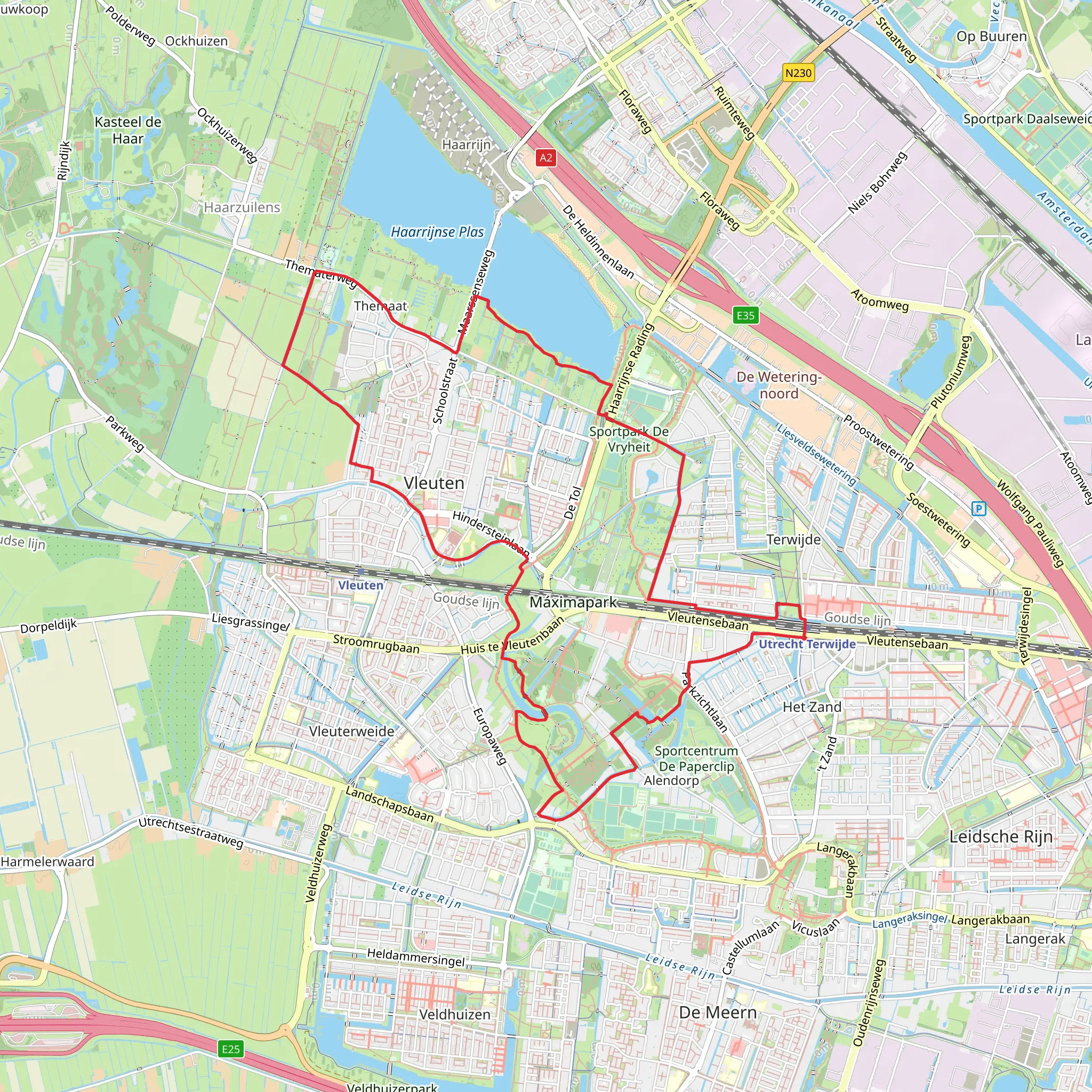 Haarrijnse Plas and Maximapark Loop mobile static map