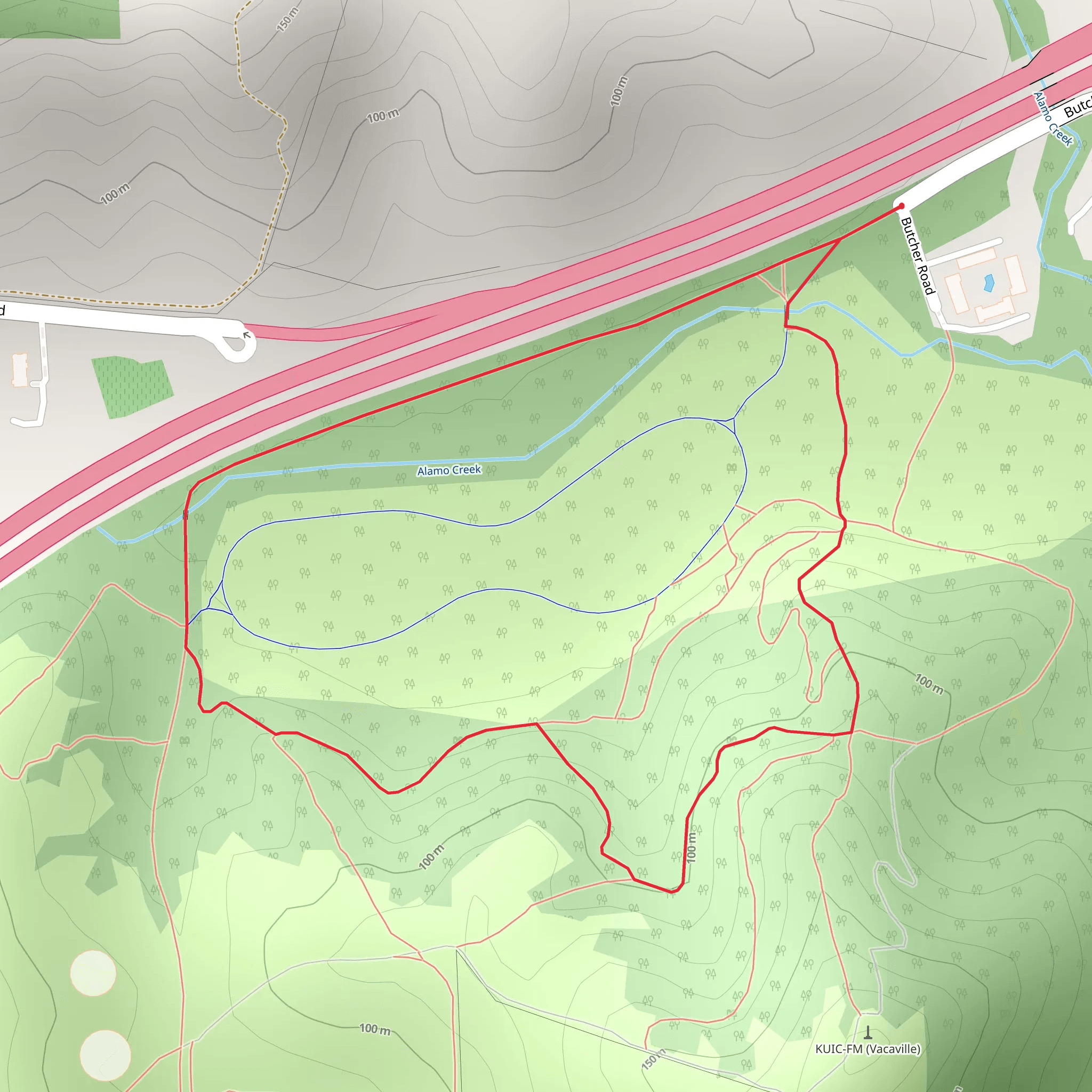Butcher Road Short West Loop mobile static map