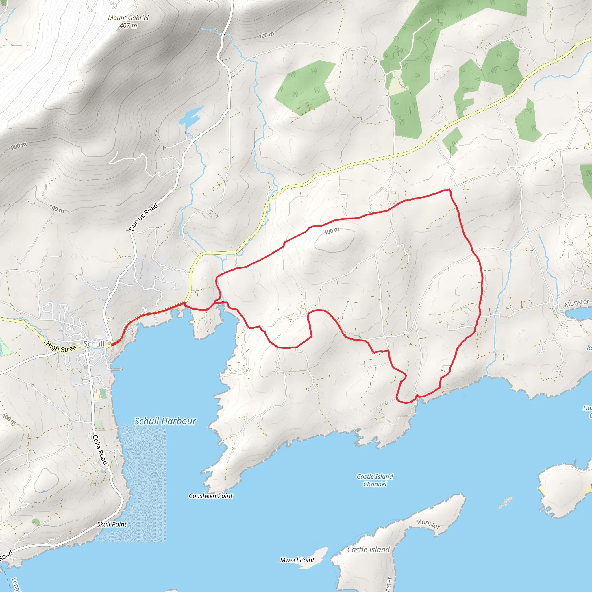Fastnet Trails - Derreennatra Loop mobile static map