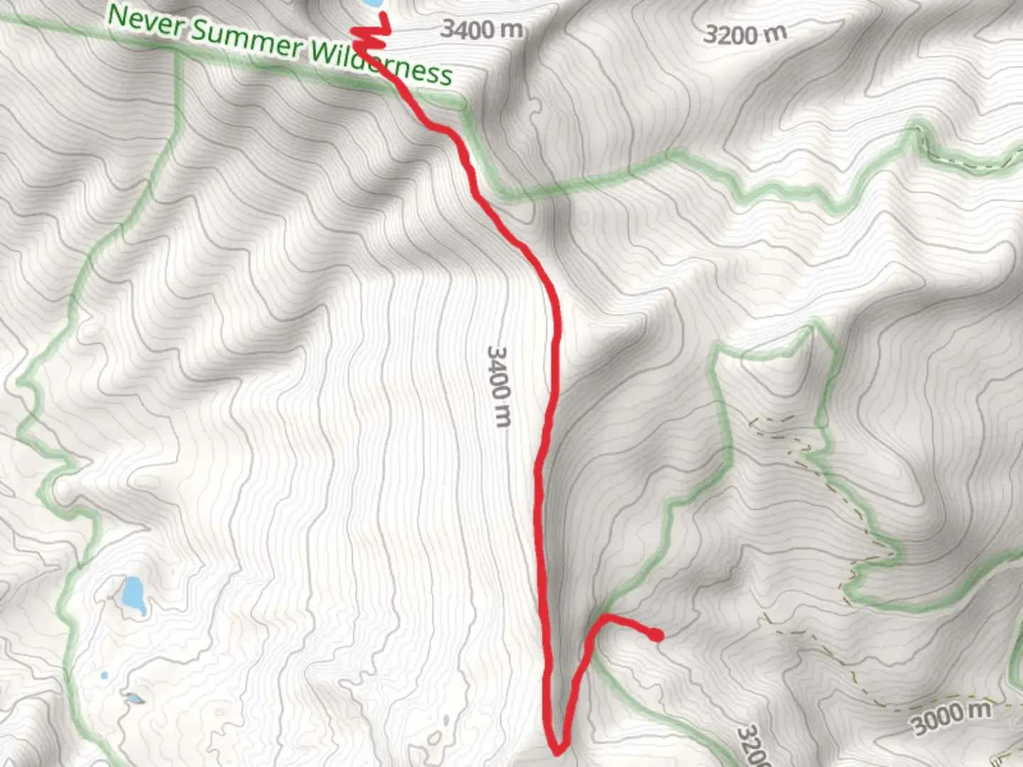 An image depicting the trail Blue Ridge Trail to Bowen Lake and its surrounding area.